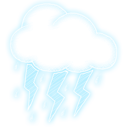 Heavy clouds, average, 95% chance of thunderstorms